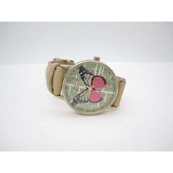 Women Charming Charlie Butterfly Quartz WR Analog 38mm Causal Round Watch (F624) - Picture 7 of 9